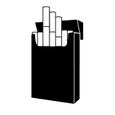 Icon geöffnete Zigarettenschachtel